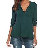 Damen Frühling und Herbst Casual Lange Ärmel Bluse Leichter Oversized V-Ausschnitt Oberteile Einfarbiger Rundhals T-Shirt Female Top Mit Langer Saum S-5XL