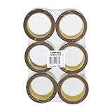 Scotch Verpackungsklebeband, Geräuscharmes Paketklebeband,Paketkband leise, Packband leicht abzurollen, 6 Rollen 50mm x 66 m, B