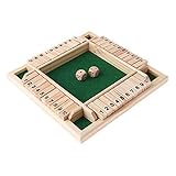 lahomia 5X Holz Deluxe 4 Seitig 10 Anzahl Shut The Box Würfel Brettspiel fü