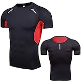 Cxypeng Gym Herren Fitness T-Shirt,Enge Trainingskleidung für Herren, Laufsportbekleidung mit kurzen Ärmeln - D_2XL,Funktionsshirt Slim Fit S