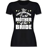 JGA Junggesellenabschied Frauen - Mother of The Bride - weiß - M - Schwarz - Hochzeit - L191 - Tailliertes Tshirt für Damen und Frauen T-S