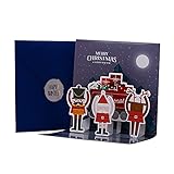 TinaDeer Weihnachtskarten mit Umschlag Set - 3D Pop up Frohe Weihnachten Karten - Klappkarten Grußkarten für Frohe Weihnachten - Weihnachtskarte Geschenkkarten für Party Einladung (C, 11X11cm)