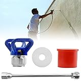 AFASOES Verlängerung Pole 30 cm Airless Spritzgerät Pistole mit Düse Sitz Airless Paint Spray Gun Verlängerungsstange für Airless Farbspritzpistole Farbsprühsysteme (Stangendurchmesser 12 mm)