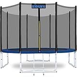 KIDUKU® Trampolin Ø 366 cm | Komplettset mit Sicherheitsnetz, Leiter, Randabdeckung, Bodenanker & Zubehör | Outdoor Gartentrampolin Kinder-Trampolin Belastbarkeit 150 kg