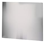 axentia 116616 Spritzschutz Herdblende - Küchenrückwand als Adeckplatte der Wand am Herd, Edelstahl, silber, 50 x 56.5 x 0.7 cm, 4 E