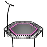 bellicon® GO Jumping Fitness-Trampolin, pink/schwarz, ø137cm, Schraubbeine, bis 150kg, inkl. umfangreichen Einführungspaket, Made in Germany