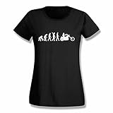 T-Shirt Evolution Chopper Biker Rocker Cruiser Harley Motorrad Davidson Bike Route 66 Easy Rider 15 Farben Damen XS-3XL, Größe:M, Farbe:orange - Logo W