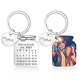 OXYEFEI Personalisierter Foto Schlüsselanhänger, Anpassbarer Schlüsselanhänger mit Gravurtext Schlüsselbund für Personalisierte Geschenke Perfekte Geschenk für Paare (Flaschenauflistung-3)