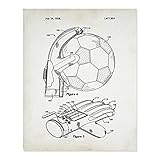 CHENJIAXU Retro Fußball Torwarthandschuhe Sport Patent Poster Druckt Wandkunst Leinwand Malerei Bilder Nordic Wohnzimmer Dekoration-40x60cm Ung