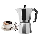 NMTUHAO Kleiner tragbarer Moka Herd Espresso Maker, Aluminium Herd Kaffeemaschine Mokka Perkolator Maker Topf für Outdoor Familie H