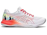 ASICS Damen Gel-Tactic Indoor Sportschuhe, Weiß/Sunrise Red, 37.5 EU