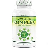 Vitamin B Komplex 500 Tabletten - Alle 8 B-Vitamine in 1 Tablette - Vitamin B1, B2, B3, B5, B6, B12, Biotin & Folsäure - Laborgeprüft - Premium Qualität - Veg