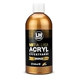 LM Metallika 500 ml Bronze - Acrylfarbe für Metallic Metall-Glanz, Effekt-Farbe Bastel-Farbe, Deko-Farbe metallisch g