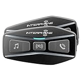 Interphone Cellularline INTERPHOUCOM4 Double Bluetooth 5.0 Intercom for Motorcycle, Group Use at 4, Distance 1 Km, Autonomy Up to 15 Hours, Mp3, GPS, IP67 Waterproof, Universal, Black Interphoucom4tp