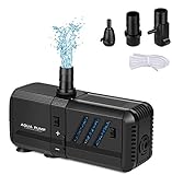 EVILTO Wasserpumpe, Sommergabel, 500 l/h, 6 W, Aquarium, Sommergabel, Pumpe mit Ultra-Silive-Filtration für Acquarium, Garten, Jahreszeiten, abnehmbar, Luftpumpe, waschbar und 1 Düse Wasser 13