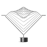 Atellani Square Wave Horizon | Handgefertigt in Italien, kinetische Skulptur in Edelstahl, Tischgerät und Physikgeschenk, Tischspielzeug für Erwachsene, Magisches beruhigendes Kunstwerk von Ivan Black