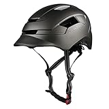 Fahrradhelm für Erwachsene mit Rücklicht Verstellbarer Fahrradhelm CPSC Certified Urban Commuter Helme, leichtes Microshell Design, Größen für Erwachsene Männer/Frauen - Matte T