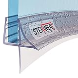 STEIGNER Duschdichtung, 90cm, Glasstärke 6/7/ 8 mm, Vorgebogene PVC Ersatzdichtung für Runddusche, UK09