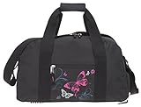 ELEPHANT/SPEAR Sporttasche mit Schuhfach/Naßfach Sport Tasche 12678 + Trinkflasche (Butterfly Black PINK)