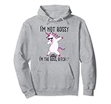 Ich bin nicht herrisch Ich bin der Boss Bitch Princess Dabbing Einhorn Pullover H