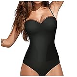 BAXNUYANIOP Zweiteiliger Damen-Bikini Bustier Swimsuit Badeanzug Sport Weste Rückenfrei Bandeau Damen Badeanzug Push Up Bikini S