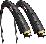 Fincci Pair 700 x 23c 23-622 Reifen mit 1 mm Pannenschutz für Radrennen Straßenrennen Tourenrad Fahrrad (2er Pack)