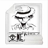 SXMXN One Piece Monkey D. Ruffy Nico Robin Anime Decke Mikrofaser Leichte Flauschige Kuscheldecke Für Couch Schlafsofa,B,70 * 100