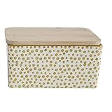 Bloomingville Butterdose Poppy Keramik Punkte Holzdeckel dänisches Design gelb