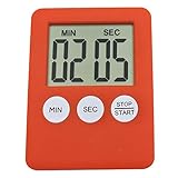 Digitaler Küchentimer, Lauter Alarm, Time Timer, Eieruhr Timer, Timer Digital, Ideal zum Kochen, Backen, Studieren usw (Rot)