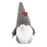 Ideen mit Herz DIY-Wichtel | 18 x 7 x 7 cm | 9-teiliges Set zum selber Basteln | Weihnachtsdeko, Weihnachtswichtel, Deko für Weihnachten (grau)