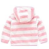 Hirolan Baby-Jungen Mit Streifen Strickjacke Langarm Gestreifte Dicke Warme Jacke Kapuzenjacke Top Wendejacke Sweatjacke Baby Kinder Mantel Herbst Winter ReißVerschluss Kapuzenjacke Outwear 1-4J