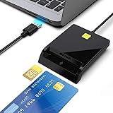 USB-Smartcard-Leser - Rocketek DOD Militärischer öffentlich zugänglicher CAC-Smartcard-Leser-Adapter/ID-Karte/IC-Bank-Chipkarte/SIM-Kartenleser, kompatibel mit Windows XP/Vista / 7/8/10,Mac OS