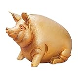 noyydh Goldene Schwein Großkapazität Erwachsene Piggy Bank Skulptur Home Decoration, Münze Bankgeschenk (Color : Gold)