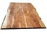 SAM Tischplatte 160x85 cm, Akazie Natur, Baumkante wie gew