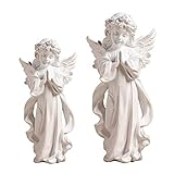 Gazechimp 2Pcs Niedliche Retro Harz Betender Engel Figur Statue Home D