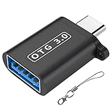 RG-FA Mini Lanyard Unverzichtbarer Handy OTG Adapter Typ C auf USB 3.0 Schnelle Übertragung von 1-G Filmen in 5 Sekunden - Schw