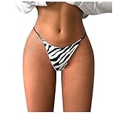 Briskorry Damen Unterhose Erotische Wäsche Dessous Slips Farbblock Tanga String Hose Leopardenmuster Schlüpfer Unterwäsche Ultra Soft Unterhosen Sehr B