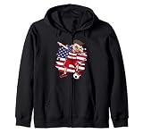 Dabbing Soccer Boy – Amerika-Fußball-Fans Trikot USA-Flagge Kapuzenjack