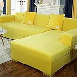 ALUNVA Sofa-Slipcover Plüsch Sofa Abdeckung Samt Elastische Leder Ecke Sektional for Wohnzimmer Couch Covers Set Sessel Sessel Abdeckung L Form Sitz Slip