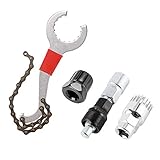 Jooheli Fahrrad Kassette Removal Tool, Multifunktional Fahrrad Reparatur Set Kettenpeitsche Fahrrad Reparatur Werkzeug Set mit 5-11 Fach Kompatibel Kettenpeitsche Kurbel Kette Achse Demontage Werkzeug