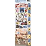 Paper House Productions STCX-0092E Karteikarton Aufkleber Karneval, Papier, 6-Pack