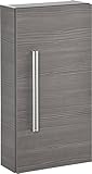 FACKELMANN Hängeschrank Lugano/mit Soft-Close-System/Maße (B x H x T): ca. 35 x 68 x 16 cm/hochwertiger Schrank fürs Bad/Türanschlag rechts/Korpus: Grau/Front: Grau/Breite 35