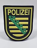 ATG Ärmelabzeichen Polizei Sachsen 3 D Rubber Patch (Farbig)