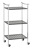 WENKO 20095100 Rollwagen Japan mit 3 Ablagen - Badwagen, Haushaltswagen, Stahl, 40.5 x 75.5 x 36.5 cm, C