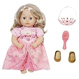 Zapf Creation 703984 Baby Annabell Little Sweet Princess Prinzessinen Puppe mit Haaren und Schlafaugen 36