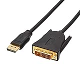 Amazon Basics, DisplayPort-auf-DVI-Kabel, mit vergoldeten Anschlüssen, 1,8 M