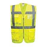 Portwest C496 Madrid Exekutive der Verbindung des Weste, XL, gelb