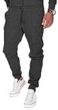 MERISH Jogginghose Herren Jogger Männer Baumwolle Jungen Slim Fit 211, Anthrazit, L