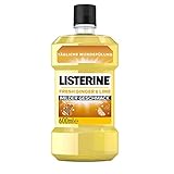 Listerine Fresh Ginger & Lime milder Geschmack (600 ml), antibakterielle Mundspülung ohne Alkohol, fü