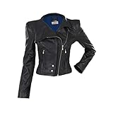 s.Oliver Lederjacke Damen-Jacke Übergangsjacke Biker Lamm-Leder Echtleder kurz Lammnappa schwarz Fashion Hero Rayan Odyll Größe: 40